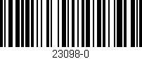 Código de barras (EAN, GTIN, SKU, ISBN): '23098-0'