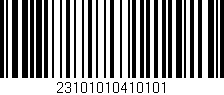 Código de barras (EAN, GTIN, SKU, ISBN): '23101010410101'