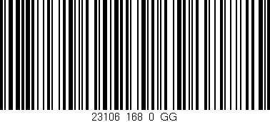 Código de barras (EAN, GTIN, SKU, ISBN): '23106_168_0_GG'