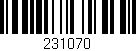 Código de barras (EAN, GTIN, SKU, ISBN): '231070'