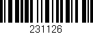 Código de barras (EAN, GTIN, SKU, ISBN): '231126'