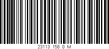 Código de barras (EAN, GTIN, SKU, ISBN): '23113_156_0_M'