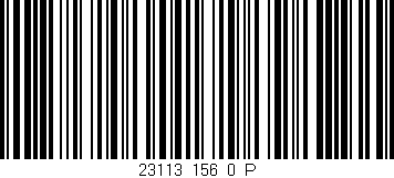 Código de barras (EAN, GTIN, SKU, ISBN): '23113_156_0_P'