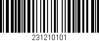 Código de barras (EAN, GTIN, SKU, ISBN): '231210101'