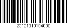 Código de barras (EAN, GTIN, SKU, ISBN): '23121010104000'