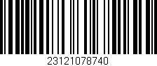Código de barras (EAN, GTIN, SKU, ISBN): '23121078740'