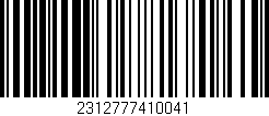 Código de barras (EAN, GTIN, SKU, ISBN): '2312777410041'