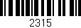 Código de barras (EAN, GTIN, SKU, ISBN): '2315'