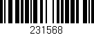 Código de barras (EAN, GTIN, SKU, ISBN): '231568'