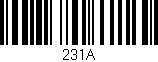 Código de barras (EAN, GTIN, SKU, ISBN): '231A'
