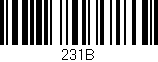 Código de barras (EAN, GTIN, SKU, ISBN): '231B'