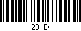 Código de barras (EAN, GTIN, SKU, ISBN): '231D'