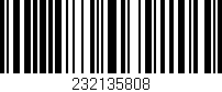 Código de barras (EAN, GTIN, SKU, ISBN): '232135808'