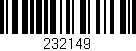 Código de barras (EAN, GTIN, SKU, ISBN): '232149'