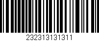 Código de barras (EAN, GTIN, SKU, ISBN): '232313131311'