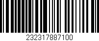Código de barras (EAN, GTIN, SKU, ISBN): '232317887100'