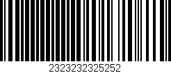 Código de barras (EAN, GTIN, SKU, ISBN): '2323232325252'