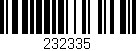 Código de barras (EAN, GTIN, SKU, ISBN): '232335'