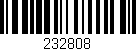 Código de barras (EAN, GTIN, SKU, ISBN): '232808'