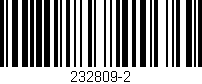 Código de barras (EAN, GTIN, SKU, ISBN): '232809-2'