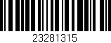 Código de barras (EAN, GTIN, SKU, ISBN): '23281315'