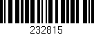 Código de barras (EAN, GTIN, SKU, ISBN): '232815'