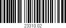 Código de barras (EAN, GTIN, SKU, ISBN): '23310.02'