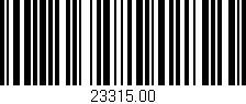 Código de barras (EAN, GTIN, SKU, ISBN): '23315.00'