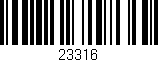 Código de barras (EAN, GTIN, SKU, ISBN): '23316'