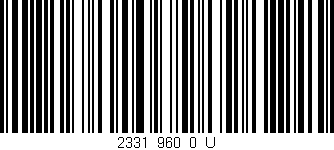 Código de barras (EAN, GTIN, SKU, ISBN): '2331_960_0_U'