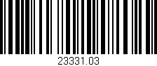 Código de barras (EAN, GTIN, SKU, ISBN): '23331.03'