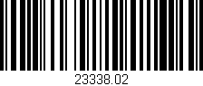 Código de barras (EAN, GTIN, SKU, ISBN): '23338.02'