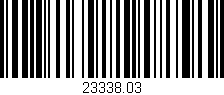 Código de barras (EAN, GTIN, SKU, ISBN): '23338.03'