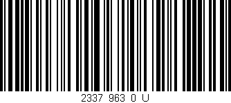 Código de barras (EAN, GTIN, SKU, ISBN): '2337_963_0_U'