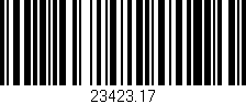 Código de barras (EAN, GTIN, SKU, ISBN): '23423.17'