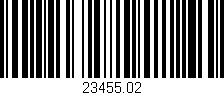 Código de barras (EAN, GTIN, SKU, ISBN): '23455.02'