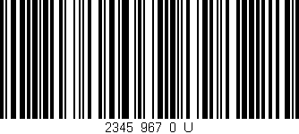 Código de barras (EAN, GTIN, SKU, ISBN): '2345_967_0_U'