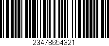 Código de barras (EAN, GTIN, SKU, ISBN): '23478654321'