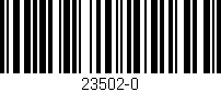 Código de barras (EAN, GTIN, SKU, ISBN): '23502-0'