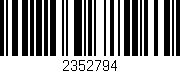 Código de barras (EAN, GTIN, SKU, ISBN): '2352794'