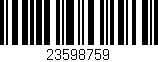 Código de barras (EAN, GTIN, SKU, ISBN): '23598759'