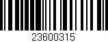 Código de barras (EAN, GTIN, SKU, ISBN): '23600315'