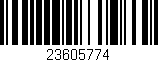 Código de barras (EAN, GTIN, SKU, ISBN): '23605774'