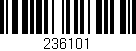 Código de barras (EAN, GTIN, SKU, ISBN): '236101'