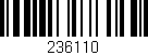 Código de barras (EAN, GTIN, SKU, ISBN): '236110'