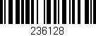 Código de barras (EAN, GTIN, SKU, ISBN): '236128'