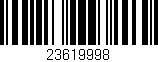 Código de barras (EAN, GTIN, SKU, ISBN): '23619998'