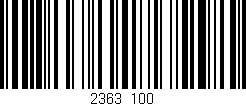 Código de barras (EAN, GTIN, SKU, ISBN): '2363/100'