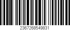 Código de barras (EAN, GTIN, SKU, ISBN): '2367268549831'