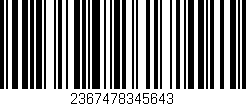 Código de barras (EAN, GTIN, SKU, ISBN): '2367478345643'